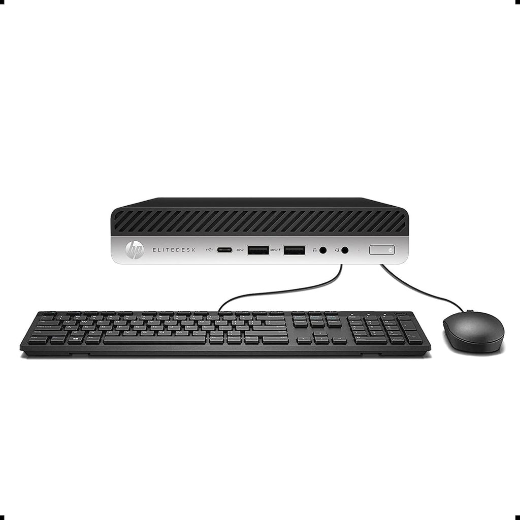 HP EliteDesk 800 G3 Mini Desktop Computer, Intel Quad-Core i5-6500 Business PC, 16GB DDR4 RAM, 256GB SSD, Keyboard&Mouse, WiFi, BT, Windows 11 Pro (Renewed)