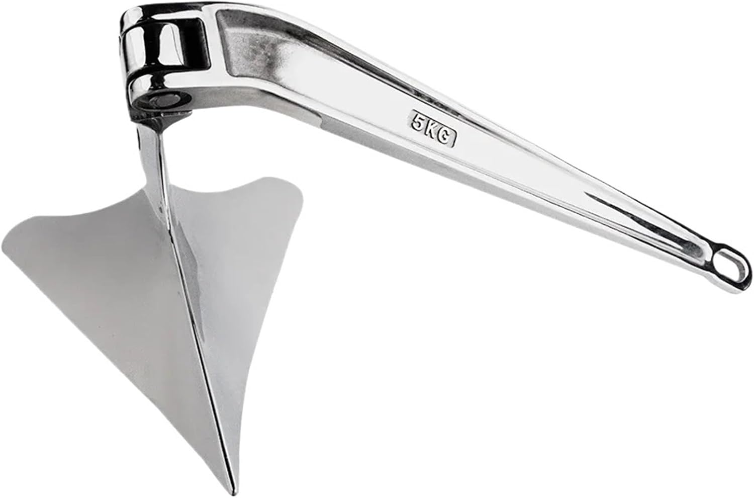 Folding Anchor, Customized Marine Boat Hardware 316 Stainless Steel Swivel Anchor High Polished 7kg Plough,for Small Boats Canoe Paddle Boards