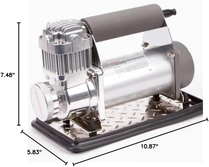 VIAIR 400P - 40045, Automatic Function Portable Compressor Kit, Tire Pump, Truck/SUV Tire Inflator, Silver, For up to 35 Inch Tires