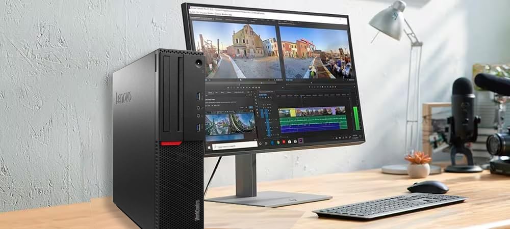 Lenovo ThinkCentre M700 SFF Desktop Computer, 6th Gen Dual Core i3-6100 3.7GHz, 16GB DDR4 RAM 480GB SSD, VGA, DisplayPort, Keyboard & Mouse, WiFi, BT, Windows 11 Pro (Renewed)
