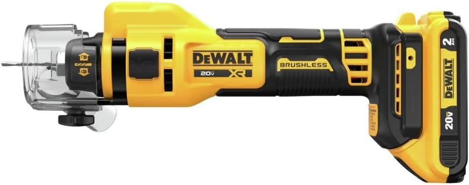 DEWALT 20V MAX Drywall Cutting Tool, Cut Out Tool, 2 Batteries and Charger Included (DCE555D2)