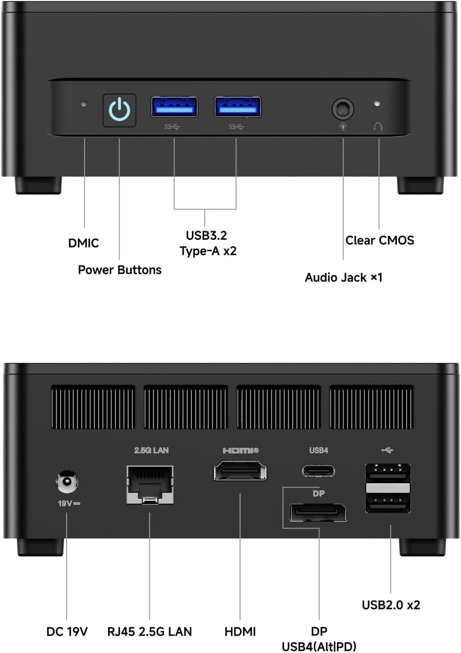 MINISFORUM UM760 Slim Mini PC AMD Ryzen 5 7640HS 6C/12T Desktop Computer, DDR5 16G RAM+1TB SSD, HDMI/DP/USB4 8K@60Hz Output, 1X 2.5G RJ45 Port, 4X USB Port, Dual Band WiFi, AMD Radeon 760M Graphics