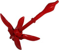 Folding Anchor, Marine Red Folding Anchor, Painted Iron, Rubber Boat, Fishing,for Small Boats Canoe Paddle Boards