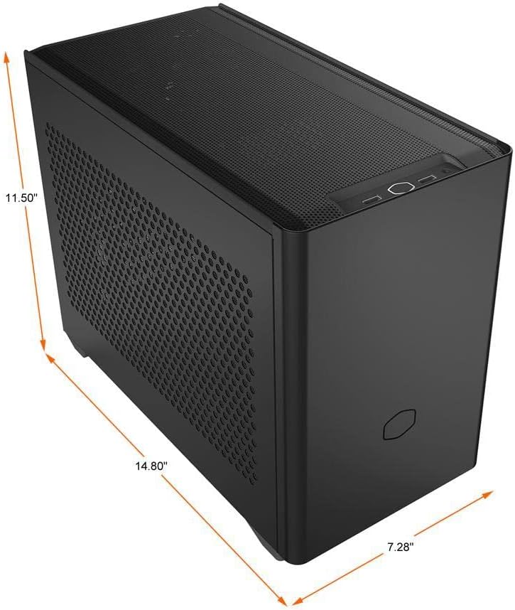 Q-Box Mini Series PC - AMD Ryzen 5 5600G Cezanne 6-Core 3.9 GHz with AMD Radeon Graphics Gaming Cooler 16 GB DDR4 1TB SSD Windows 10, Black