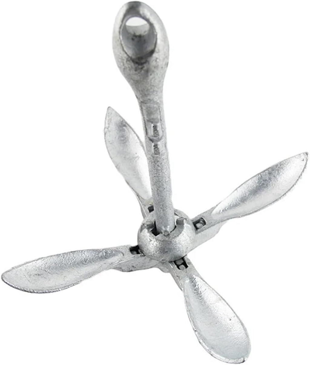 Folding Anchor, 6KG Anchor Yacht Fittings Hot Dip Galvanized Hardware Marine Folding,for Small Boats Canoe Paddle Boards