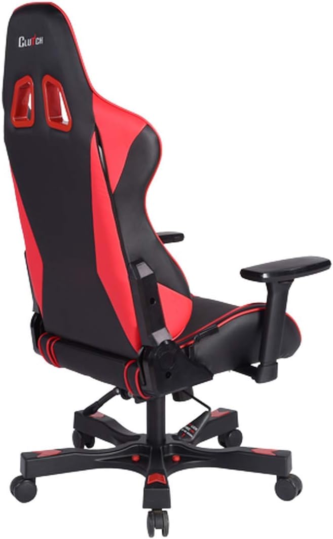 Clutch Chairz Crank Series Gaming Chair - Premium Ergonomic Design, Lumbar and Head Support Pillows - Black/Red