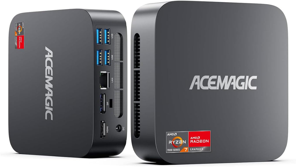 ACEMAGICIAN Kron Mini K1 Mini PC, Ryzen 7 7735hs (Upgraded 7730U/7430U), 24GB LPDDR5 RAM 512GB SSD Micro Computer Support 4K, Desktop PC with WiFi6/BT5.2/Pre Win11Pro, Home Office Casual Gaming