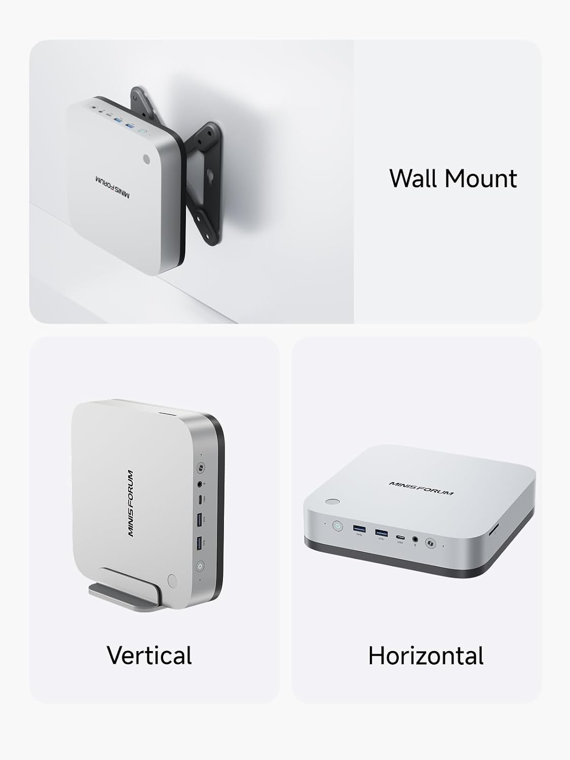 MINISFORUM Mini PC AI X1 Pro AMD Ryzen AI 9 HX370(12 Cores/24 Threads, up to 5.1GHz)&AMD Radeon 890M Mini Gaming Computer,64GB DDR5 1TB PCIe 4.0 SSD, 8K Quad Display,Dual 2.5 LAN/WiFi 7/BT5.4/Oculink