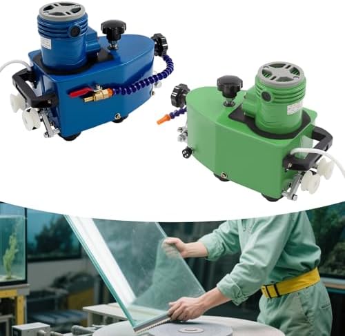 1100W Glass Edge Grinding Machine - Portable Electric Polisher for Beveling & Shaping Glass/Stone/Ceramic (3-20mm Thick), 8000RPM, 110V with Cooling Vents & Wheels (Green)
