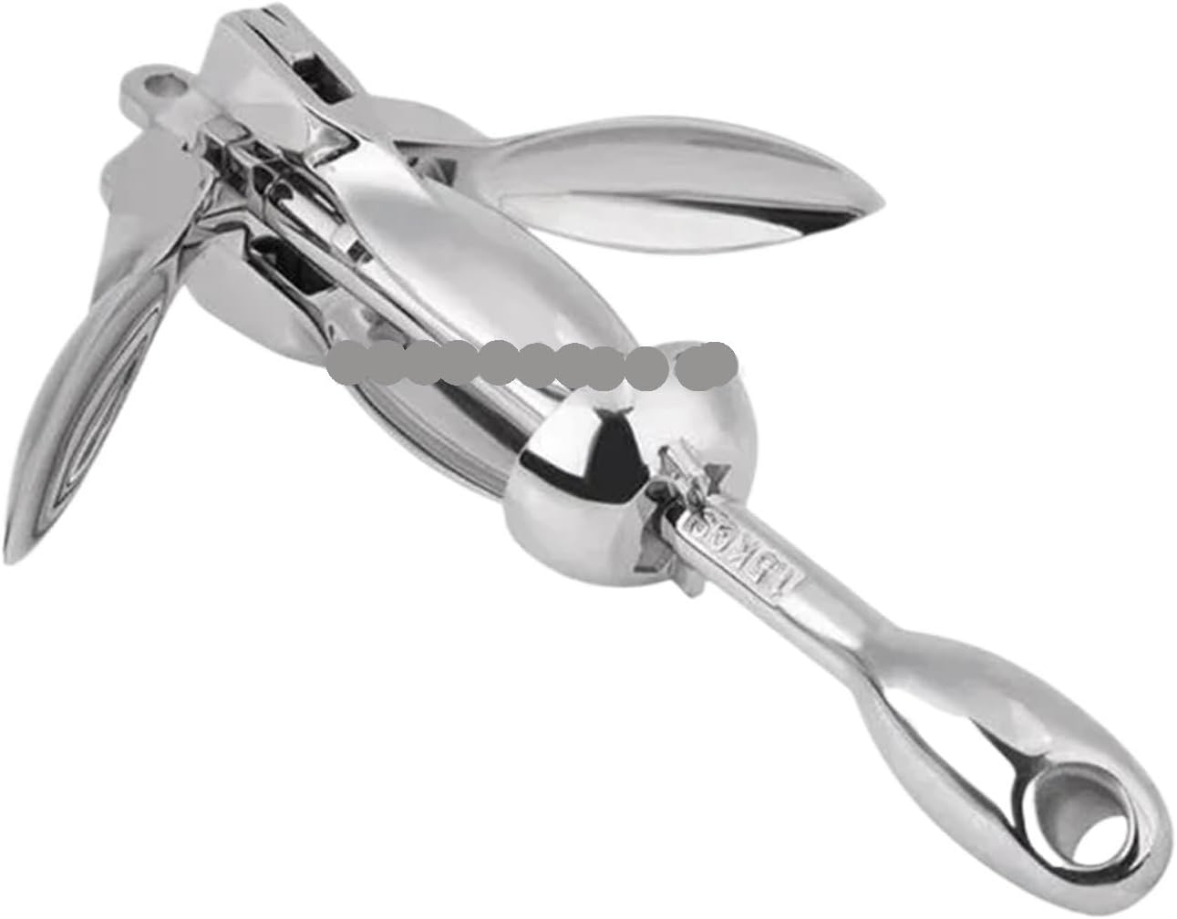 Folding Anchor, Stainless Steel Mirror Polished Yacht Parts 316 Grapnel Anchor,for Small Boats Canoe Paddle Boards