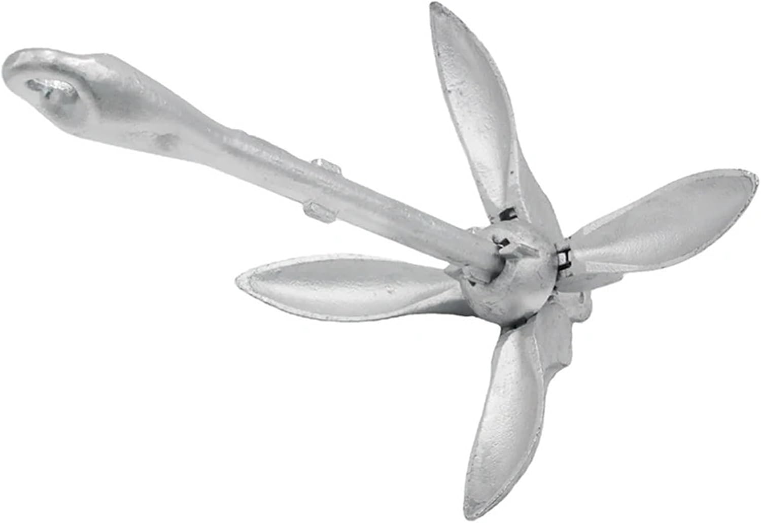 1pc 1.5kg/3.5lb Boat Anchor Folding Grapnel Anchor 2.5kg/3.2kg Galvanized Cast Anchor for Kayak Boat Paddle Board(2.5kg(5.5lb))