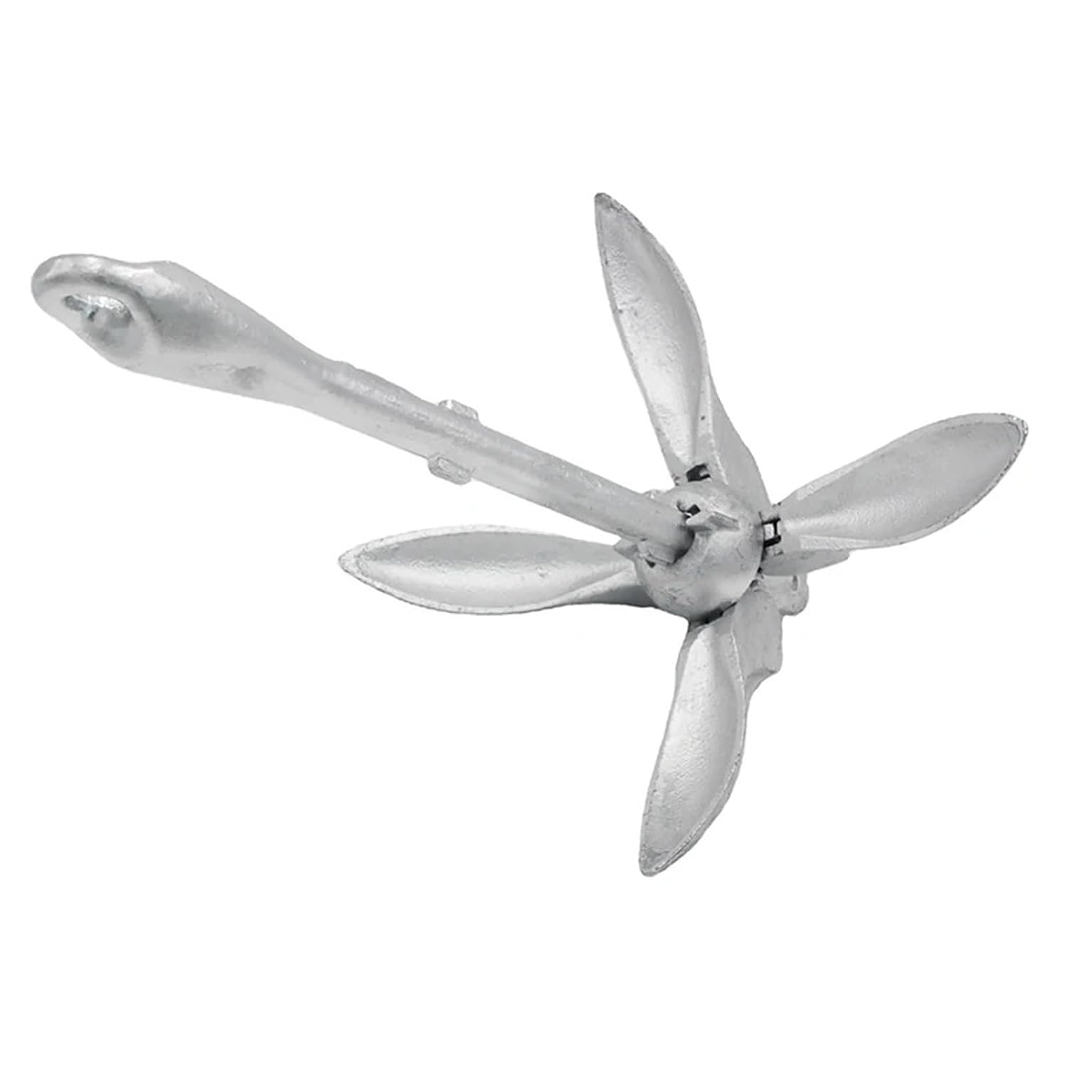 1pc 1.5kg/3.5lb Boat Anchor Folding Grapnel Anchor 2.5kg/3.2kg Galvanized Cast Anchor for Kayak Boat Paddle Board(2.5kg(5.5lb))