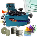 Glass Edging Machine, 800W Electric Portable Glass Edger for Straight & Round Bevel Edge with 8 Diamond Wheels & 2 Polishing Wheels