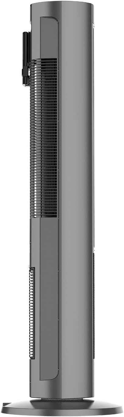 Lasko Oscillating All Season Tower Fan and Space Heater in One for Home with Adjustable Thermostat, Overheat Protection, 4 Fan Speeds, 3 Heat Settings and Remote, 42 Inches, 1500W, Gray, FH515