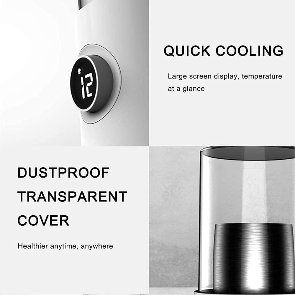 Electric cooler Electric Cooling Mug Smart Beverage Cooler Cup 2 in 1 Heating And Cooling Cup Fast Cooler Electric Cooling Mug Cup for Beer Beverage Can Coffee