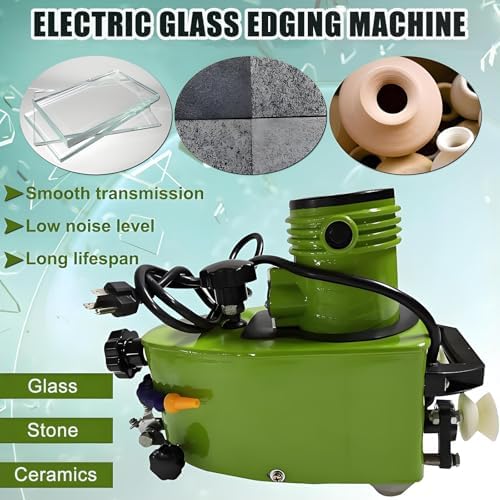 2025 New 800W Hand-Held Glass Polisher Grinder Edger w/Diamond Wheel - 8000 RPM Portable Electric Glass Edge Polishing Machine for Glass Stone Tile Beveling & Edge Polishing,8mm