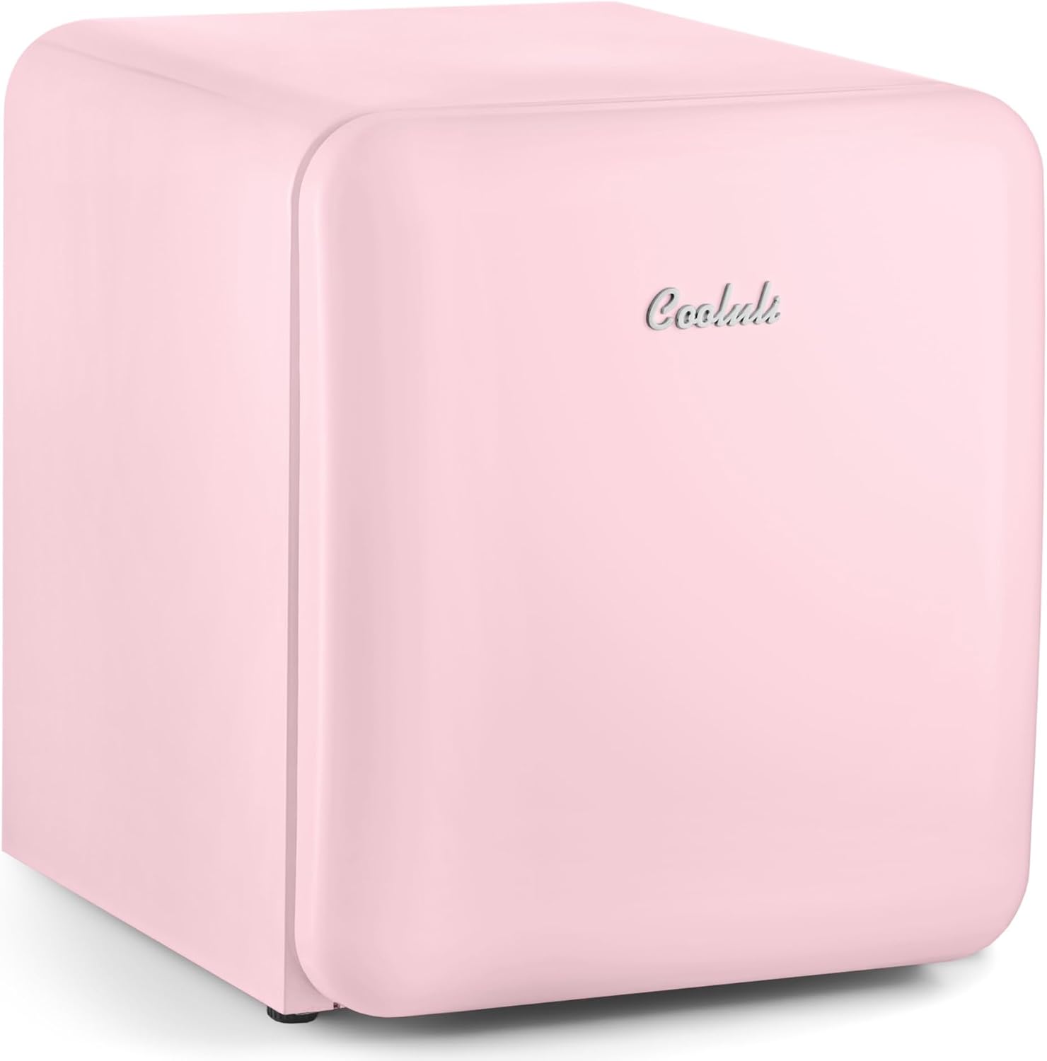 Cooluli Curve 1.7 cu ft Mini Fridge - Small Refrigerator for Bedroom, Office, College Dorm Room - Smart Temperature Control (Pink, 1.7 cu.ft)