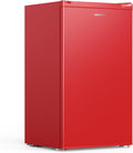 Upstreman 3.2 Cu.Ft Mini Fridge with Freezer, Single Door, Dorm Fridge, Adjustable Thermostat, Refrigerator for Dorm, Office, Bedroom, Red-BR321