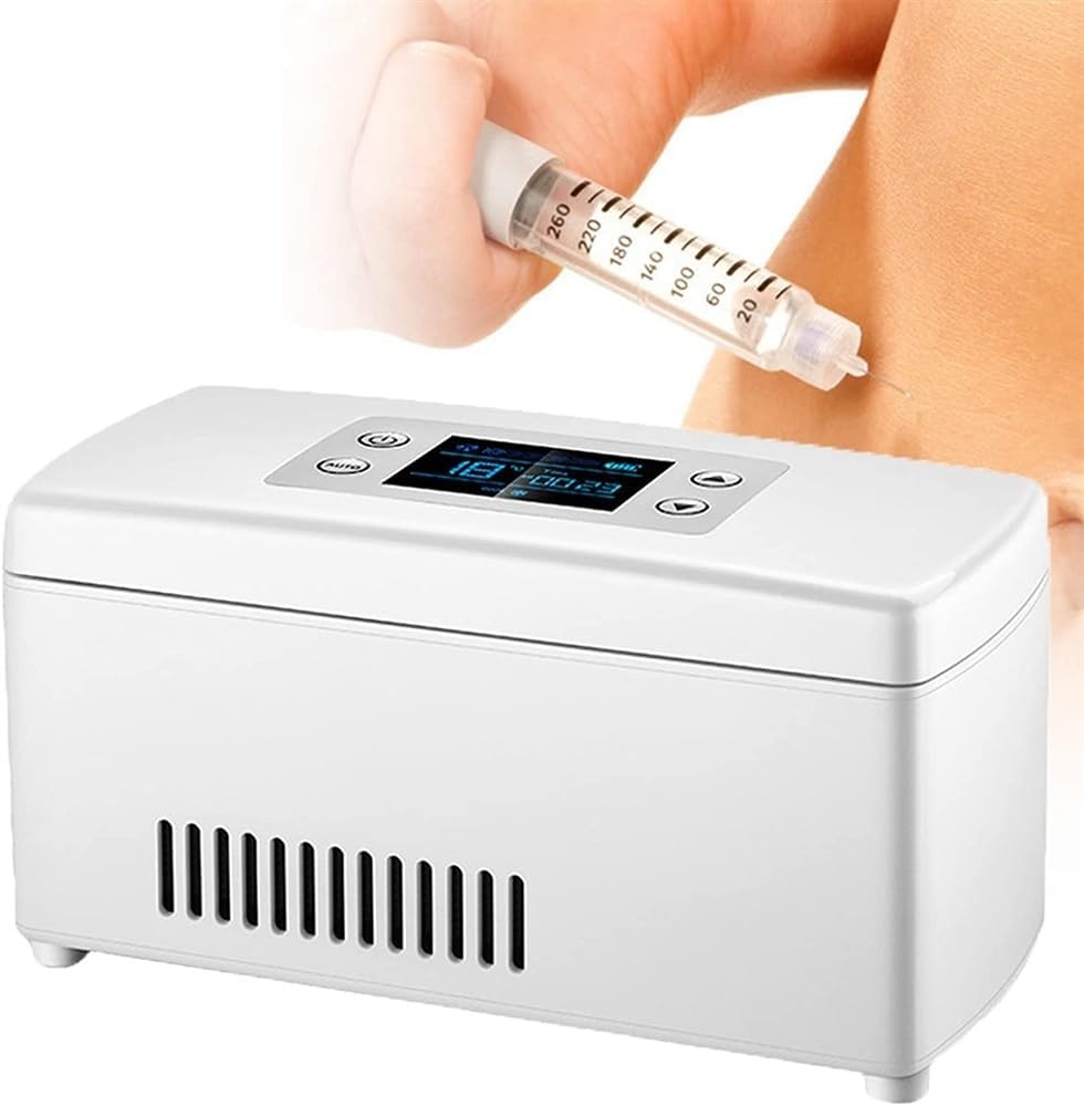 Insulin Cool Box Refrigerator, Cooler Bag Electric Insulin Cooler Container Thermostat USB Suitable for Travel/Interferon/Storage of Medicines