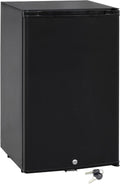 12 Volt RV Fridge With Lock and Key, 1.76 Cu. Ft Small Silent Lockable Upright Mini Refrigerator for Semi Truck, 12v/110v Cooler Quiet No Noise for Office Apartment Bedroom Marine Dorm Patio, Black