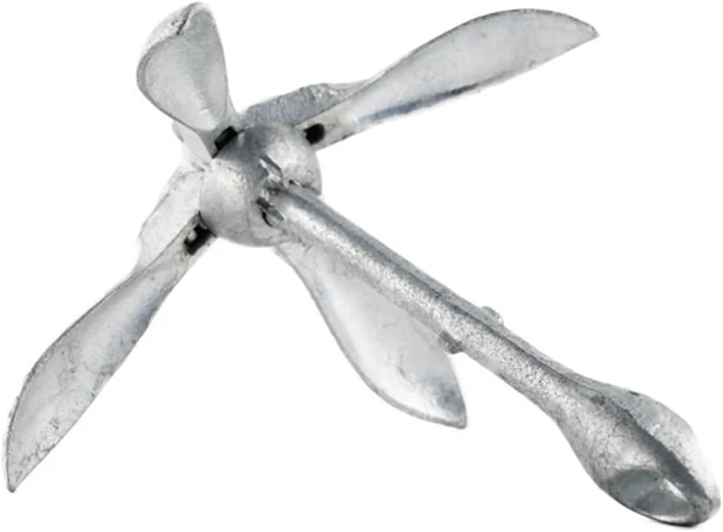 Folding Anchor, 6KG Anchor Yacht Fittings Hot Dip Galvanized Hardware Marine Folding,for Small Boats Canoe Paddle Boards
