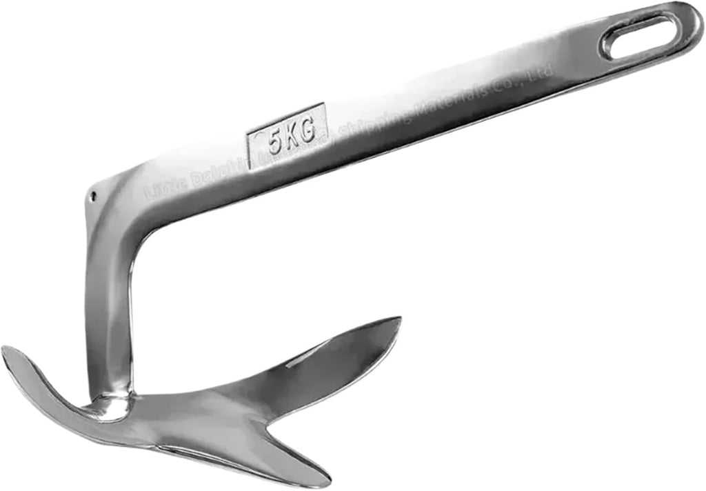 Folding Anchor, Stainless Steel 316 Anchor Yacht Lar Claw Ship,for Small Boats Canoe Paddle Boards