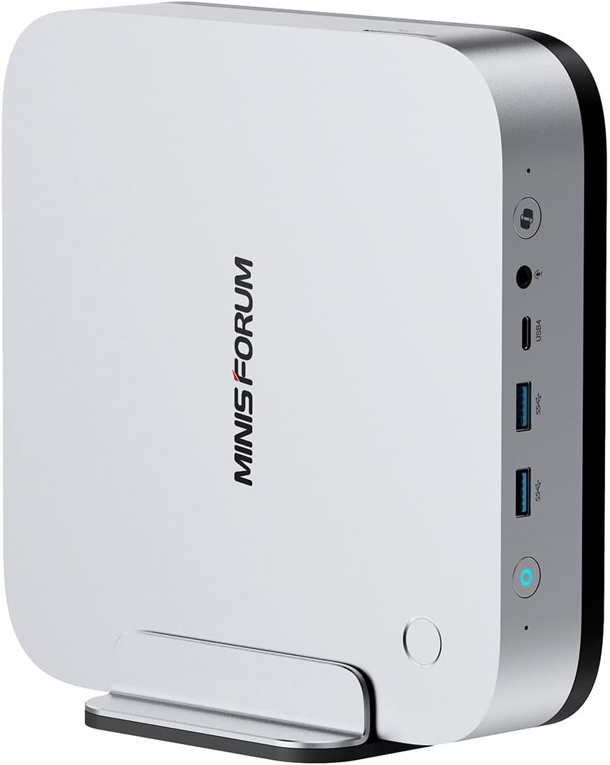 MINISFORUM AI X1 Pro-370 Mini PC AMD Ryzen AI 9 HX 370(12C/24T) 32GB DDR5 1TB SSD Desktop Computer, HDMI|DP|2xUSB4 Output, 2xRJ45 Port, WiFi7, BT5.4, AMD Radeon 890M Graphics, Copilot Support AI PC