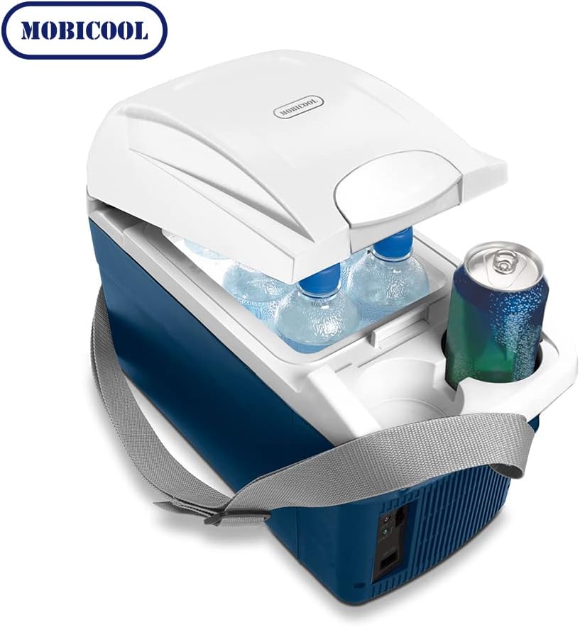Mobicool MT08 DC - 8 L Thermoelectric Travel Coolbox And Warmer, Metallic Blue – 12 V
