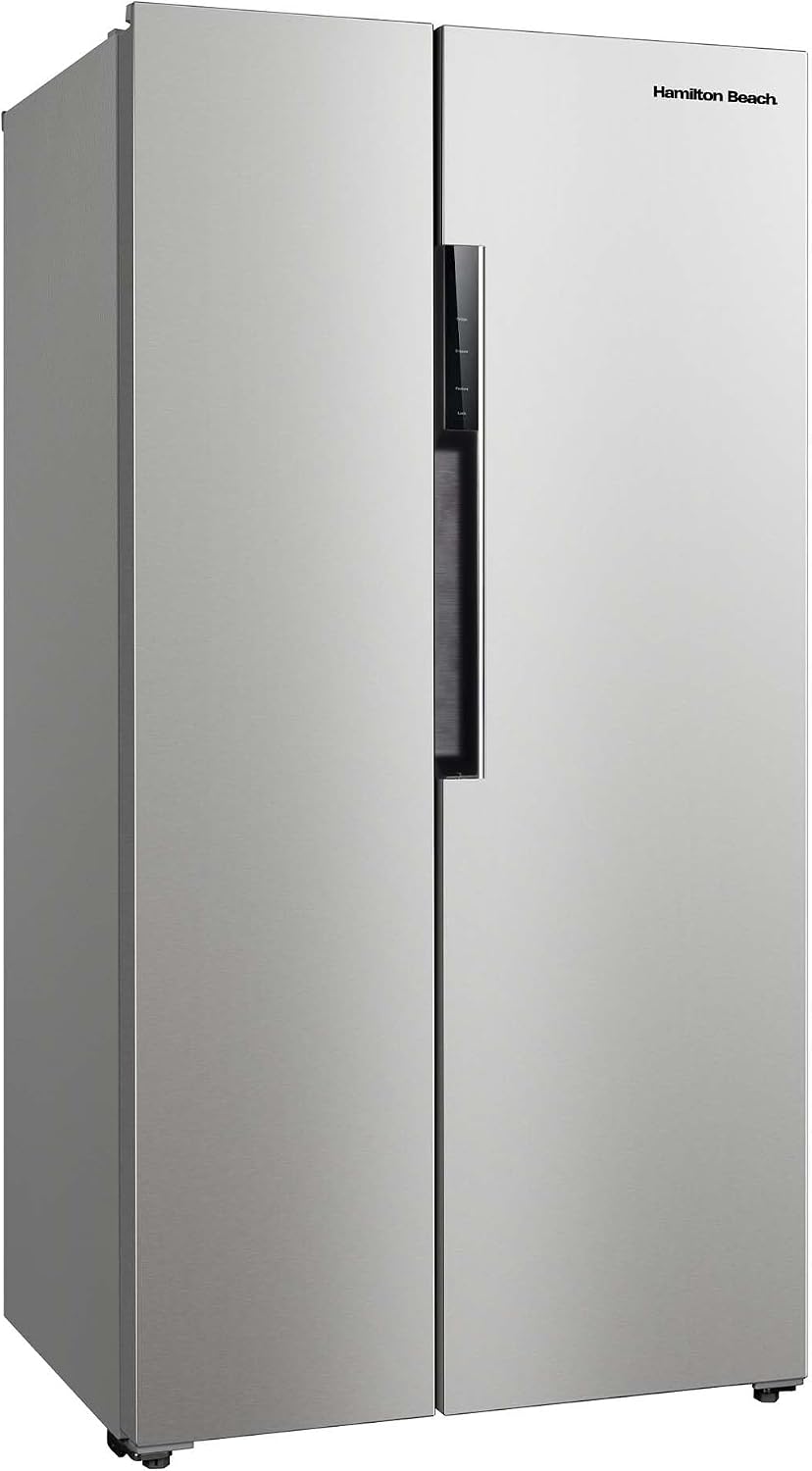Hamilton Beach HBF1558 15.6 cu ft Counter Depth Full Size Refrigerator, Side Doors, Stainless