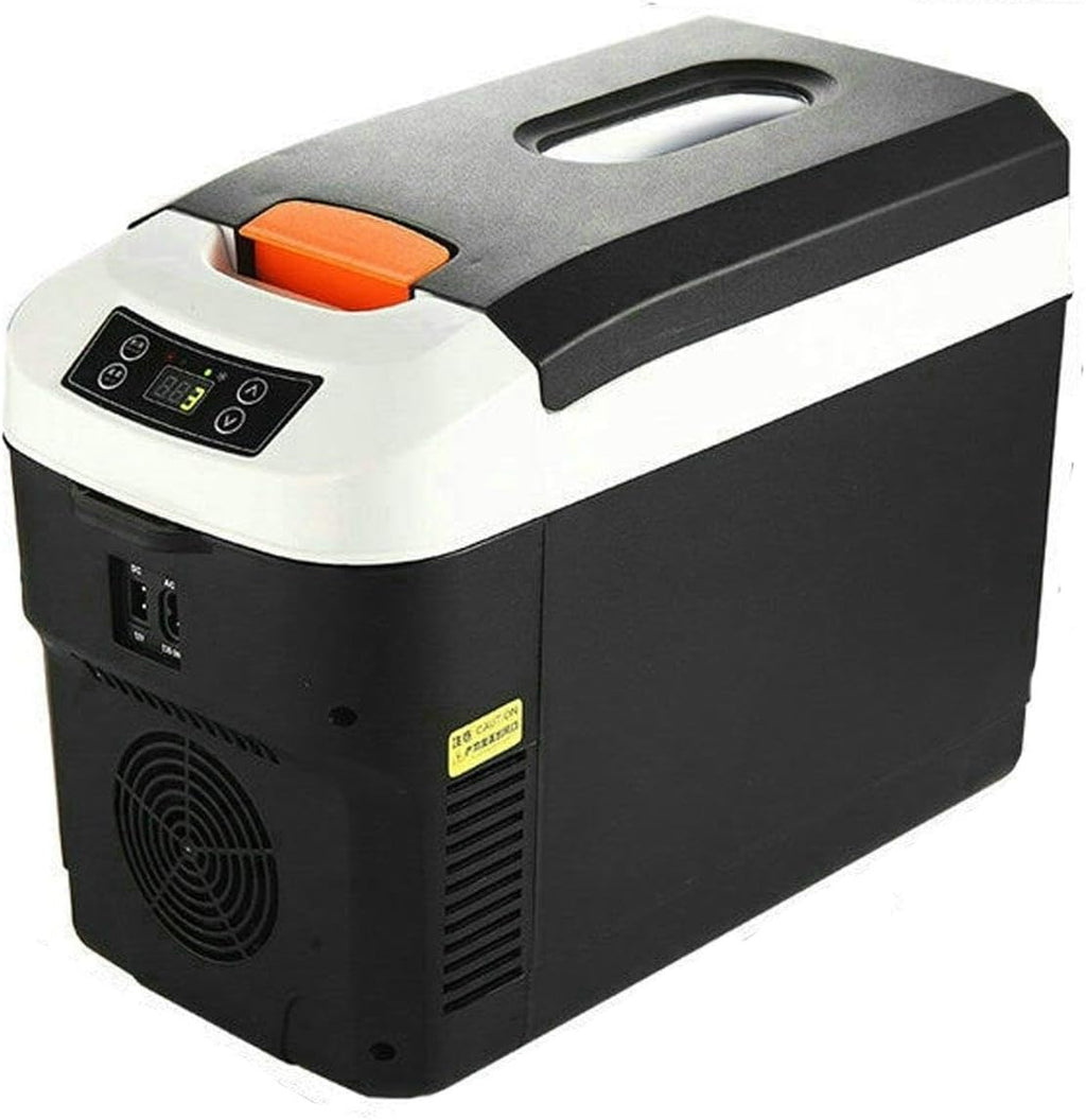 Car Refrigerator, Personal Thermoelectric Cooler/Warmer, 12 Liter Capacity, Portable Electric Car Cooler with 12/24V DC, 220V Small Fridge for Bedroom, Car, Office & Dorm,B