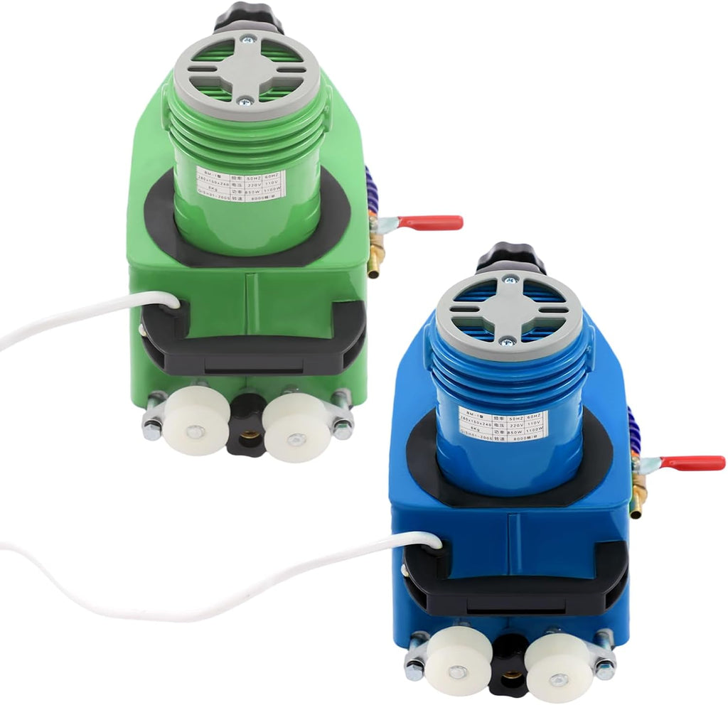1100W Glass Edge Grinding Machine - Portable Electric Polisher for Beveling & Shaping Glass/Stone/Ceramic (3-20mm Thick), 8000RPM, 110V with Cooling Vents & Wheels (Green)