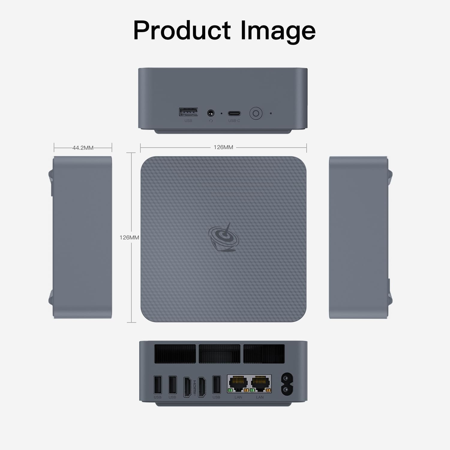 Beelink EQR5 Mini PC, AMD Ryzen 5 5625U (up to 4.3GHz, 6C/12T), Mini Computer 16G DDR4 RAM 500GB M.2 PCIe 3.0 SSD, Micro PC 4K Dual Screen Display/WiFi 6/BT5.2/Built-in PSU/Office/School/Gaming