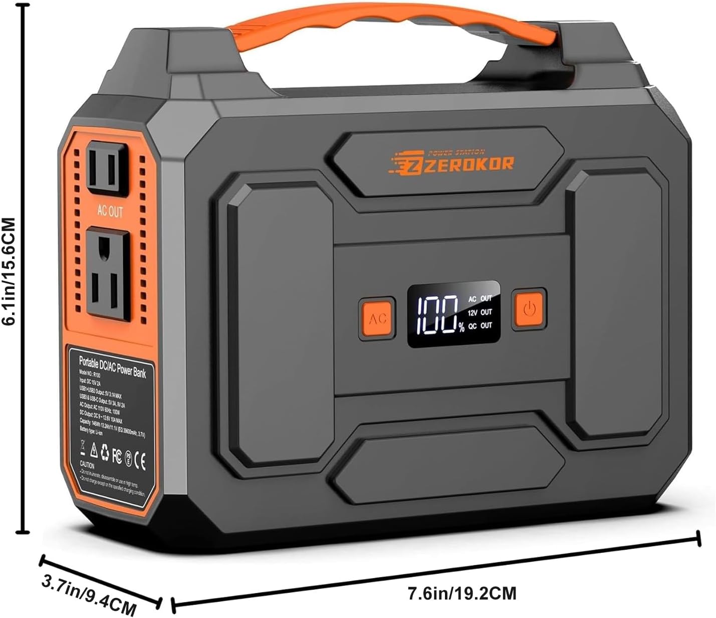 Portable Solar Power Station with AC Outlet, 100W 110V Solar Power Bank Generator with Foldable Panel 40W and 5w LED Bulb for Laptop Smart Device Home RV Outdoor Camping Adventure Emergency