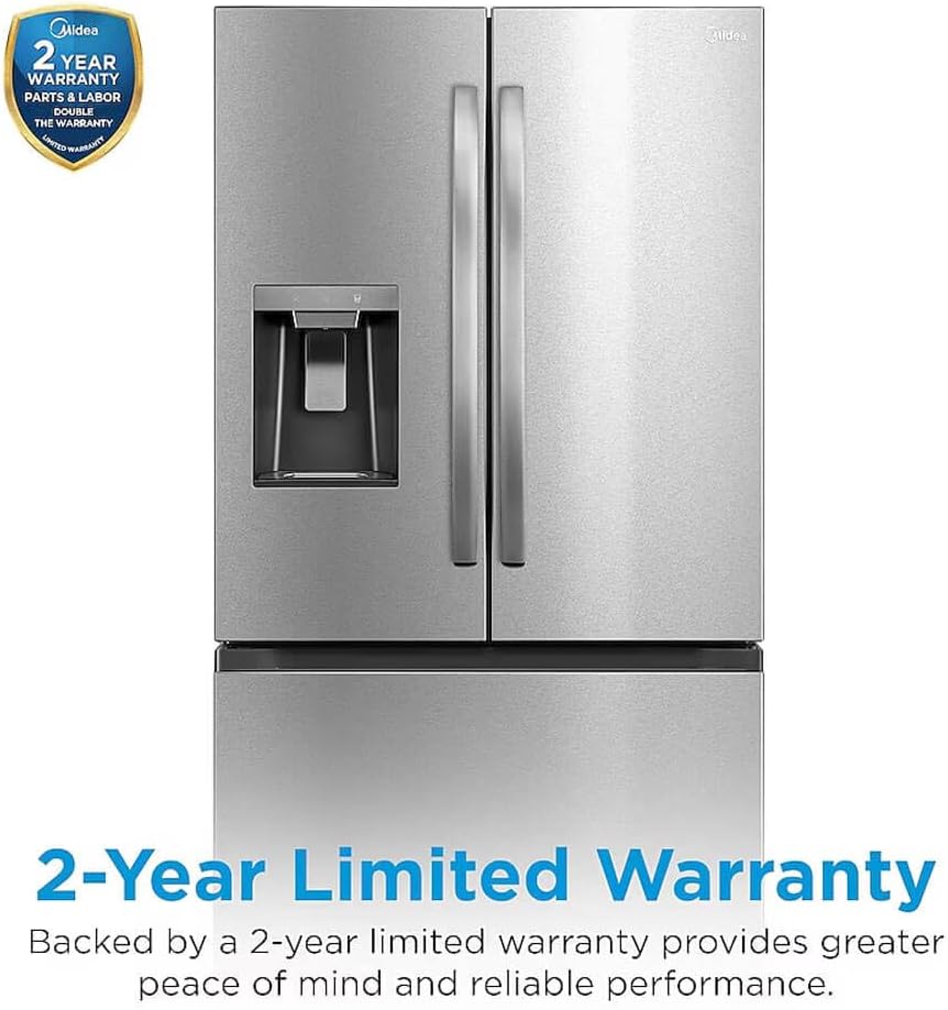 Midea MRF29D6AST 29.3 Cu. Ft. Stainless 3-Door French Door Smart Refrigerator