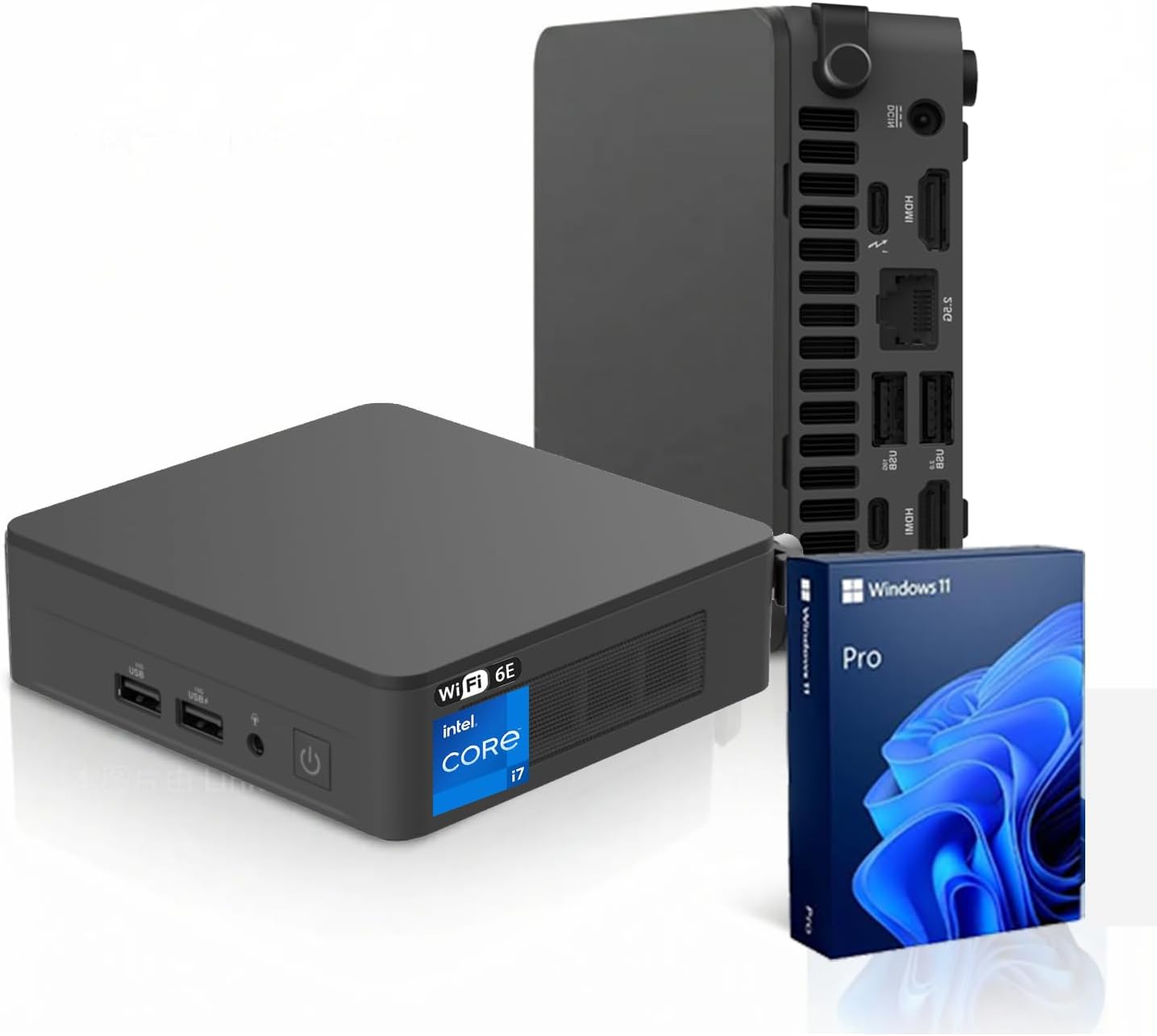 ASUS NUC 13 Pro Mini Desktop, Intel 12-Core i7-1360P, 16GB RAM, 512GB SSD, Wi-Fi 6E, Support 4-Display 4K, Thunderbolt 4, HDMI, Bluetooth, Windows 11 Pro, Black, PC for Home/Business/Gaming