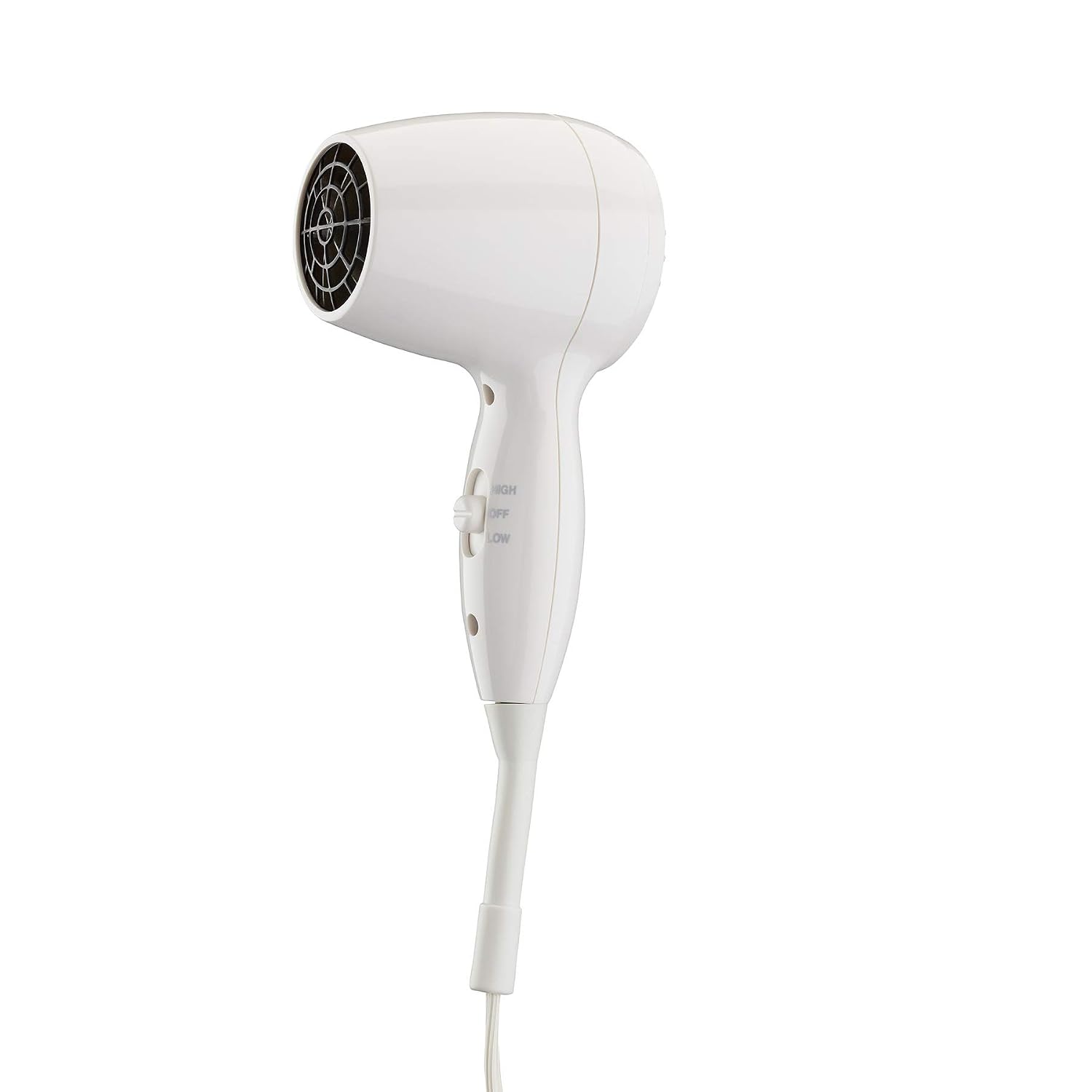Conair Wall-Mount Hair Dryer,1600W Blow Dryer with LED Nightlight,2 Heat 2 Speed Settings,White,(Pack of 4)