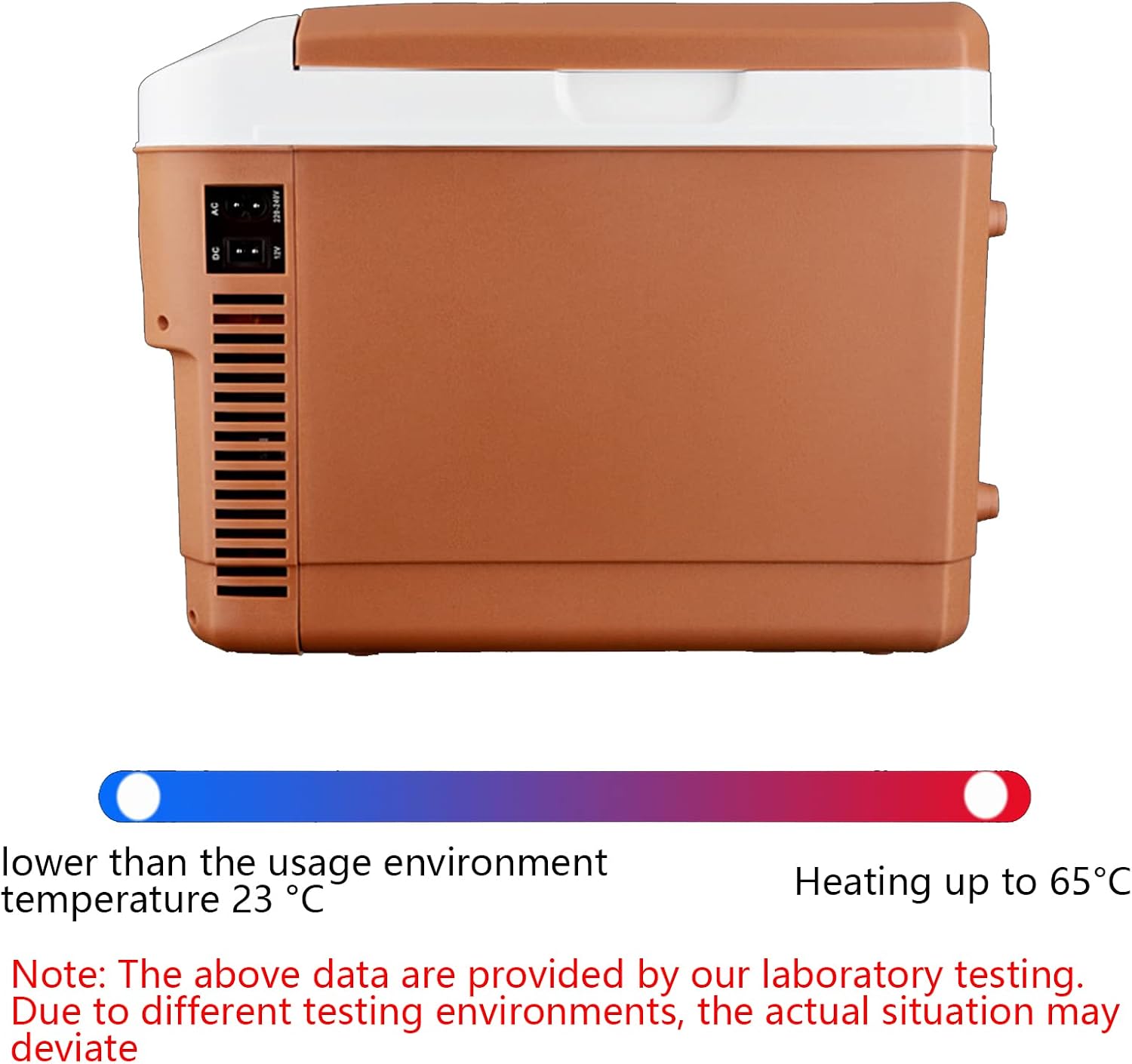 8L Hot Cold Portable Electric Cool Box Food Ice Chest Car Refrigerator AC/DC Adapter,12V / 24V / 220Vmini Drinks Fridge, for Driving, Homes, Offices