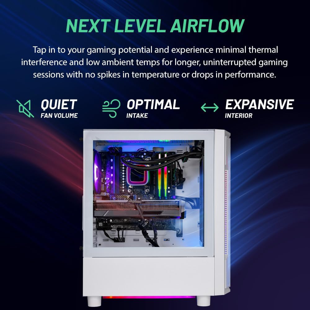 Skytech Gaming Archangel Gaming PC, Intel i7 14700F 2.1GHz, NVIDIA RTX 5060 Ti 16GB, 1TB Gen4 NVMe SSD, 16GB DDR5 RAM 6000, 650W Gold PSU, 360 ARGB AIO, Wi-Fi, Win 11, Desktop