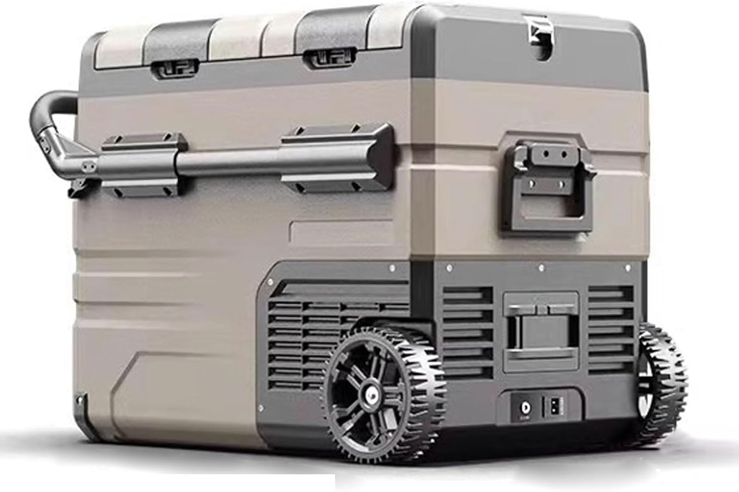 Car Fridge Plug in Cooler Portable Cooler Electric 35L/45L/55L with Wheels and Handle Fast Cooling for Truck Van Travel Camper -20℃~+20℃ Double-Door Design(60 * 40 * 50.5cm)