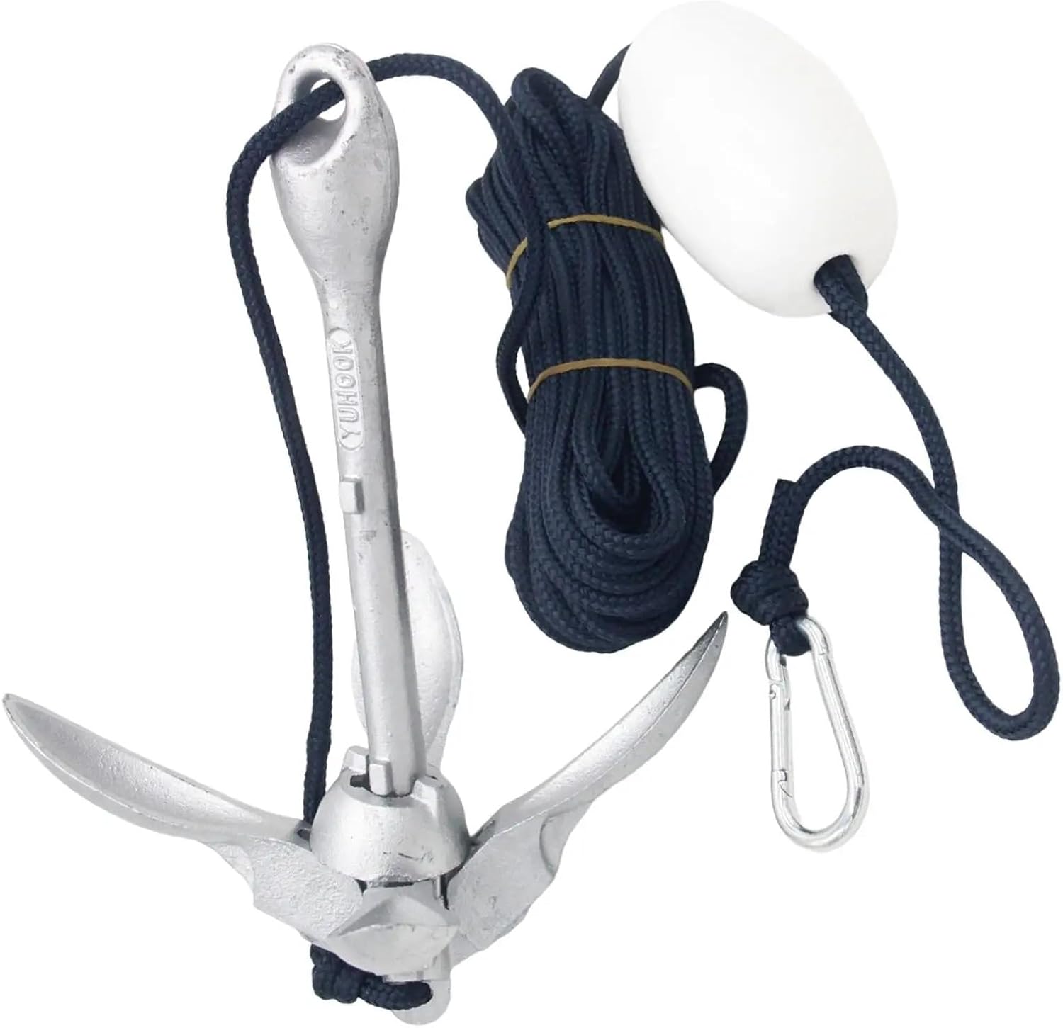 Folding Anchor, Boat Anchor Folding Grapnel Marine Grade Rope,for Small Boats Canoe Paddle Boards