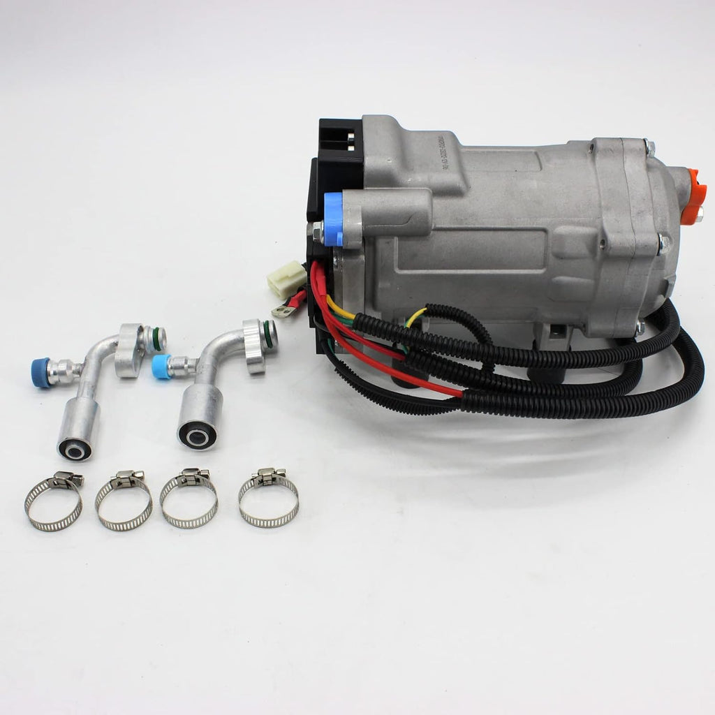 Automotive Air Conditioner Compressor, Air Conditioner System DC Electric Compressor, New Energy Air Conditioner Battery Powered Integrated Compressor DIY Modification (12V)