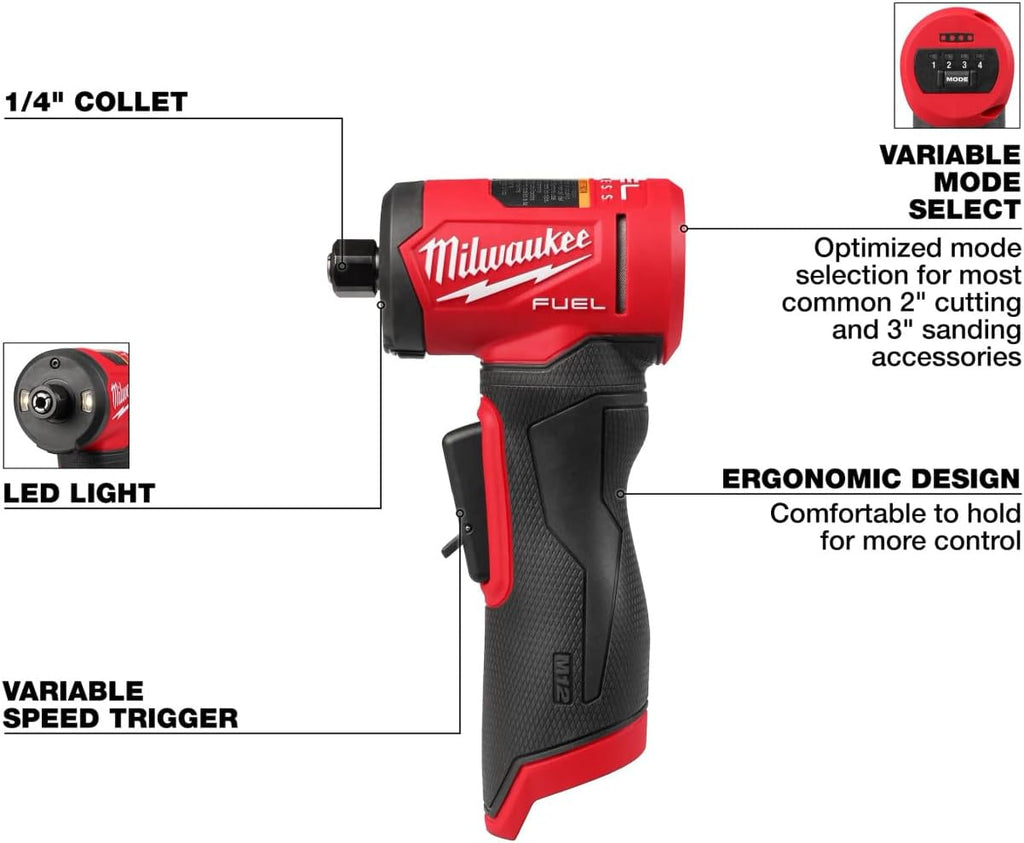 Milwaukee Electric - M12 Fuel 1/4 INCH Right Angle DIE Grinder Tool