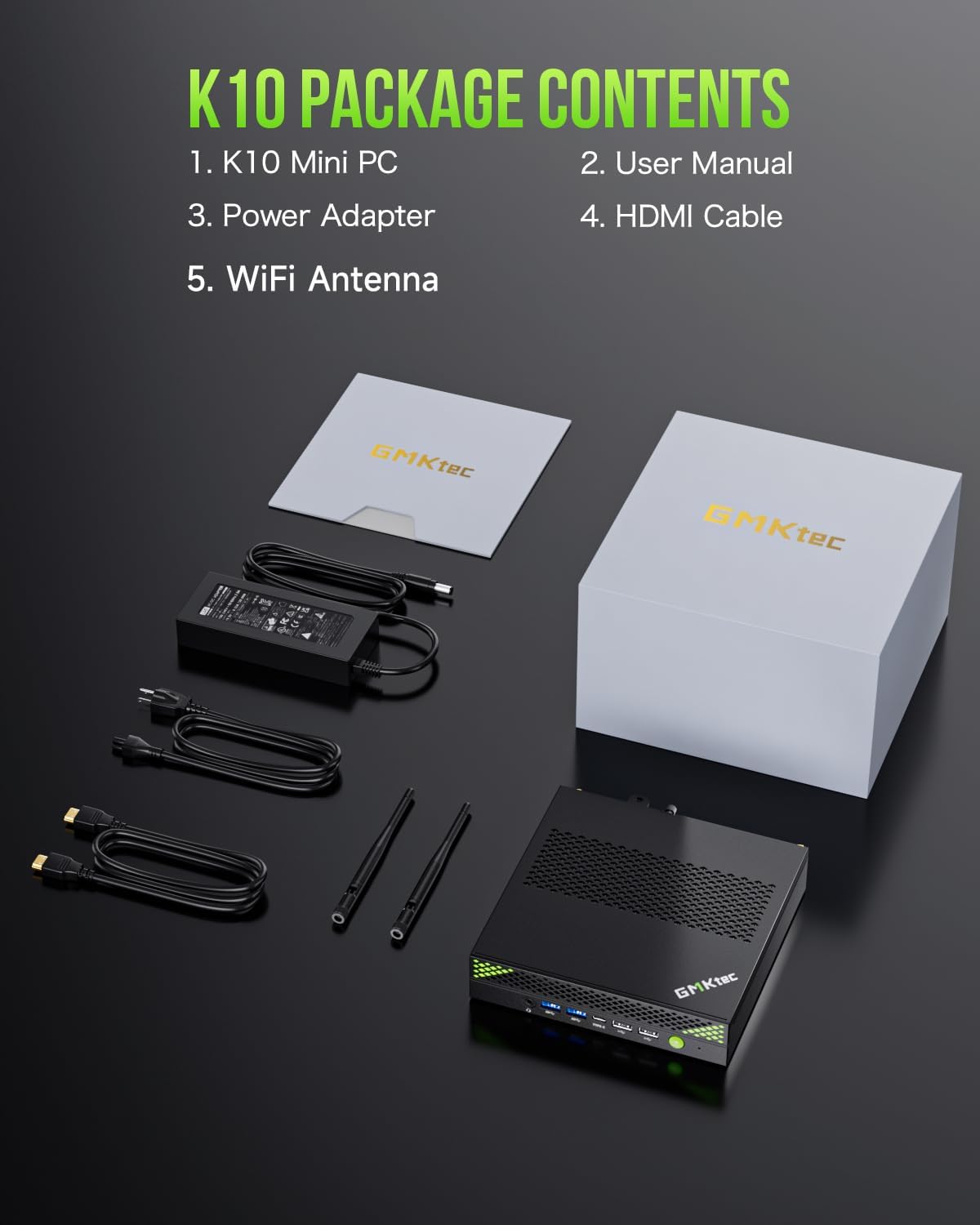 GMKtec Mini PC Workstation, Intel Core i9 13900HK(14C/20T) up to 5.4GHz, Mini Computer 32GB DDR5 RAM 1TB SSD, 8X USB Ports/COM/HDMI/DP Office Business