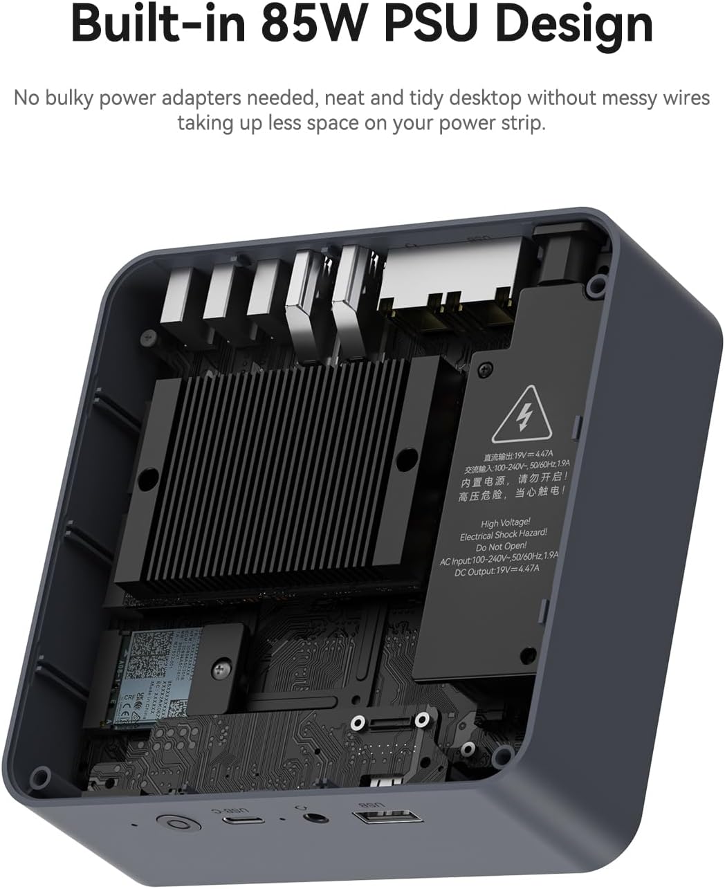 Beelink EQi12 Mini PC W11 Pro, i5-1235U(10C/12T up to 4.4 GHz), 32GB DDR4 500G NVME SSD with UHD Graphics Built in PSU, 2 * 1000MB/S + WiFi 6 + BT5.2 + 2*HDMI Dual Display Mini PC Computer
