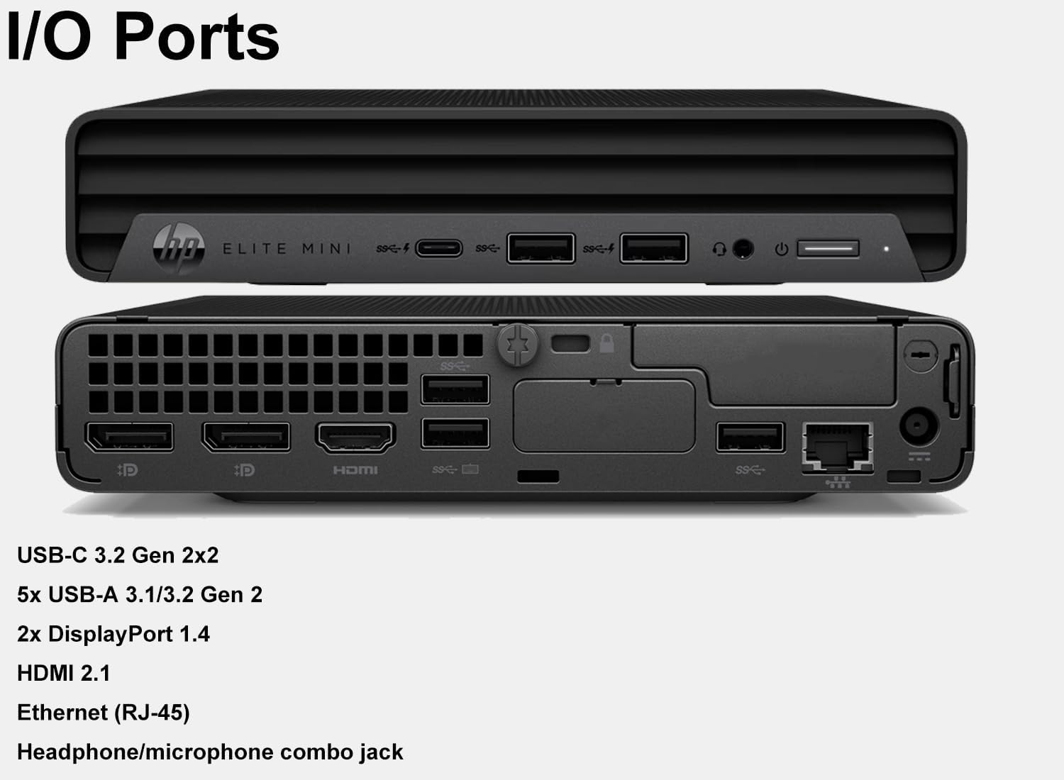 HP Elite Mini 800 G9 Business Desktop PC (Intel 6-Core i5-12500T (> i7-11800H), 32GB DDR5 RAM, 1TB SSD, UHD Graphics 770), MFF, 2X DP Ports, HDMI, Max to 3 Displays, USB-C, RJ-45, Wi-Fi 6E, Win 11 Pro
