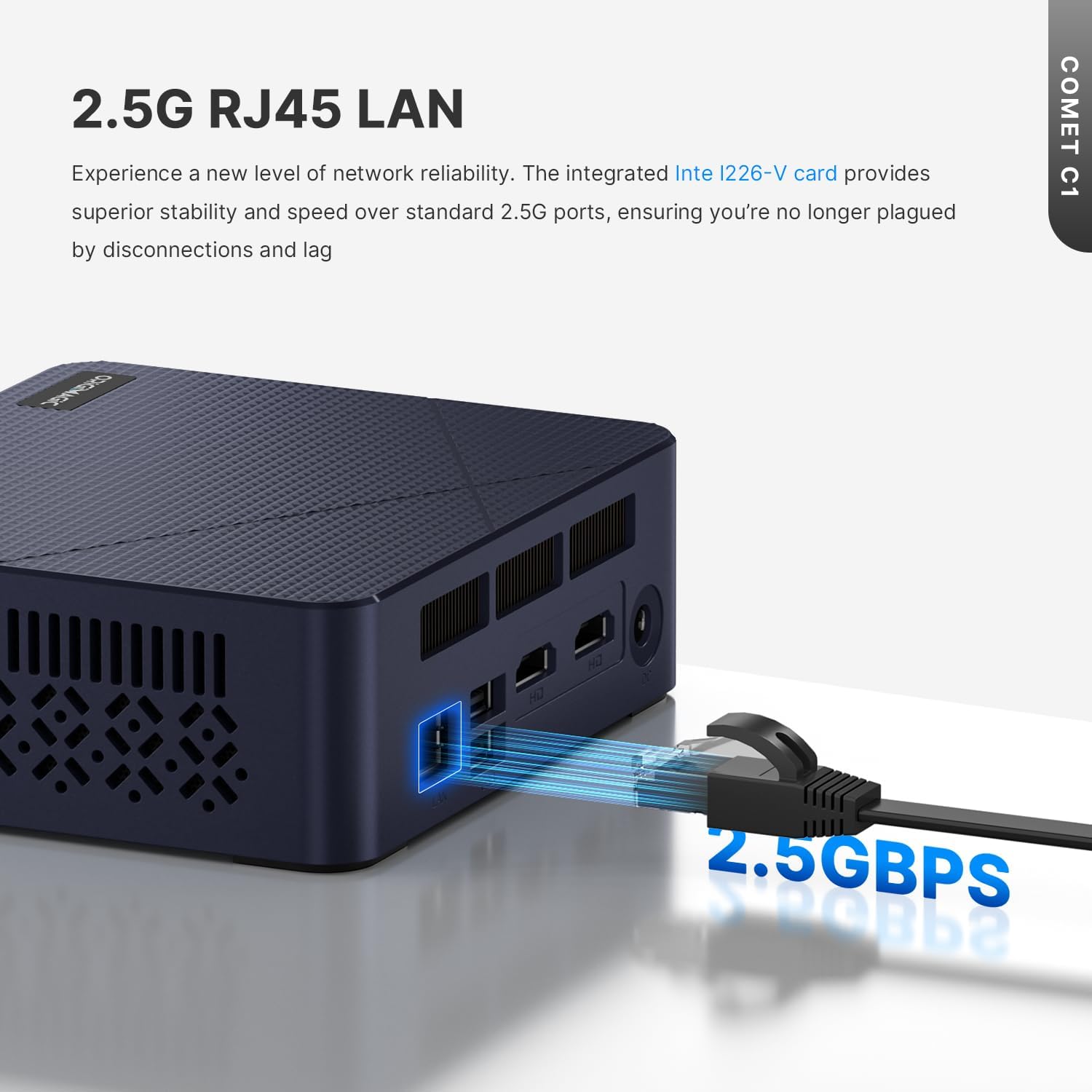 N97 Mini Desktop PC, 16GB RAM 512GB PCIe SSD Mini PC 2.5G LAN (I226V), Dual HDMI, 4K Triple Display, Full Function USB Type-C, Wi-Fi 5, USB 3.2, BT 5.0,Office/Home Use