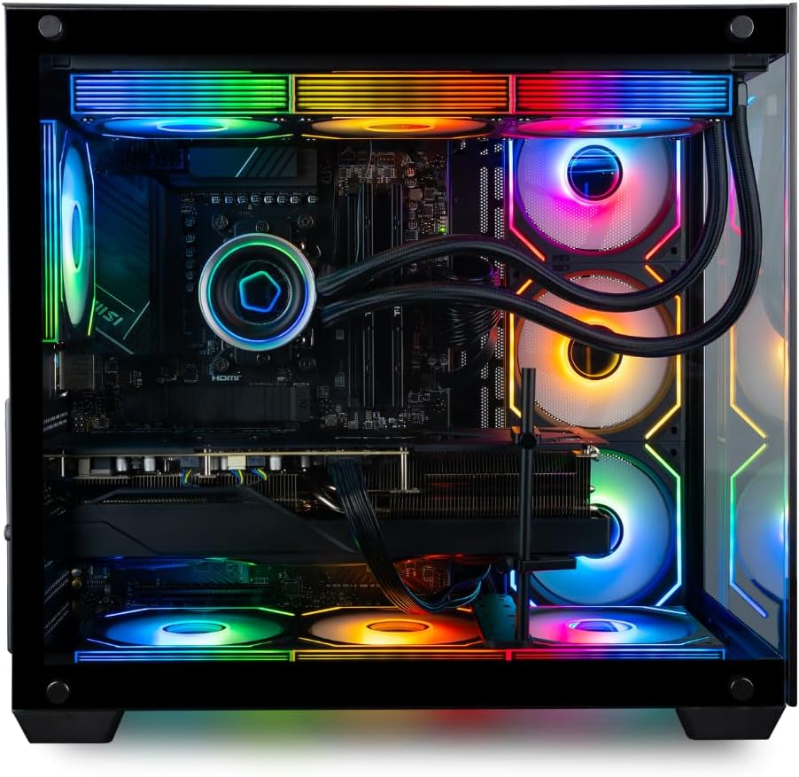Panorama XL RTX 5070, Intel Ultra 7 265KF, 32GB DDR5 RAM, 1TB NVMe Gen4 SSD, HDMI, RJ45, Windows 11 Pro, 3 Year Warranty, RGB Keyboard+Mouse, Internal WiFi 6E+BT, Prebuilt RGB Gaming PC Desktop