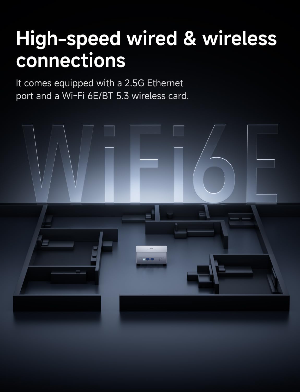 MINISFORUM UM880 Plus Barebone with Mini PC, AMD Ryzen 7 8845HS (8C/16T, Up to 5.1GHz), Radeon 780M Graphics, OCuLink, Triple Display, 8K@60Hz, 5 USB Ports, Wifi6E(NO RAM/SSD/OS)