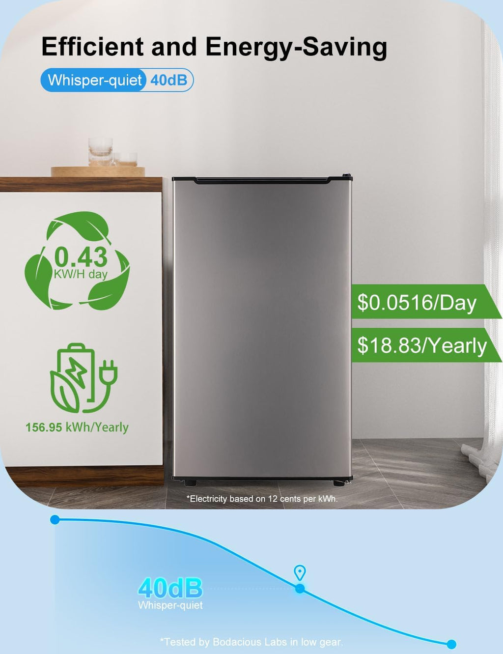 Upright Freezer, 3.2 Cu Ft Mini Small Freezer for 1-2 People, Portable Compact Freezer with 3 Plastic Baffles, 4D Cooling & 40dB Ultra-Quiet, Fast Freeze (-13°F) - Silver