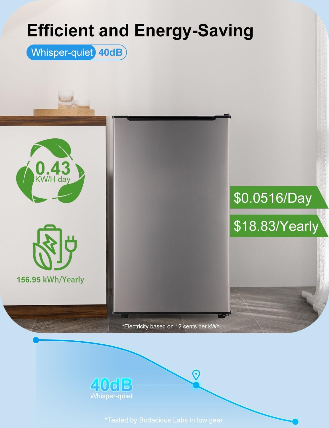 Upright Freezer, 3.2 Cu Ft Mini Small Freezer for 1-2 People, Portable Compact Freezer with 3 Plastic Baffles, 4D Cooling & 40dB Ultra-Quiet, Fast Freeze (-13°F) - Silver